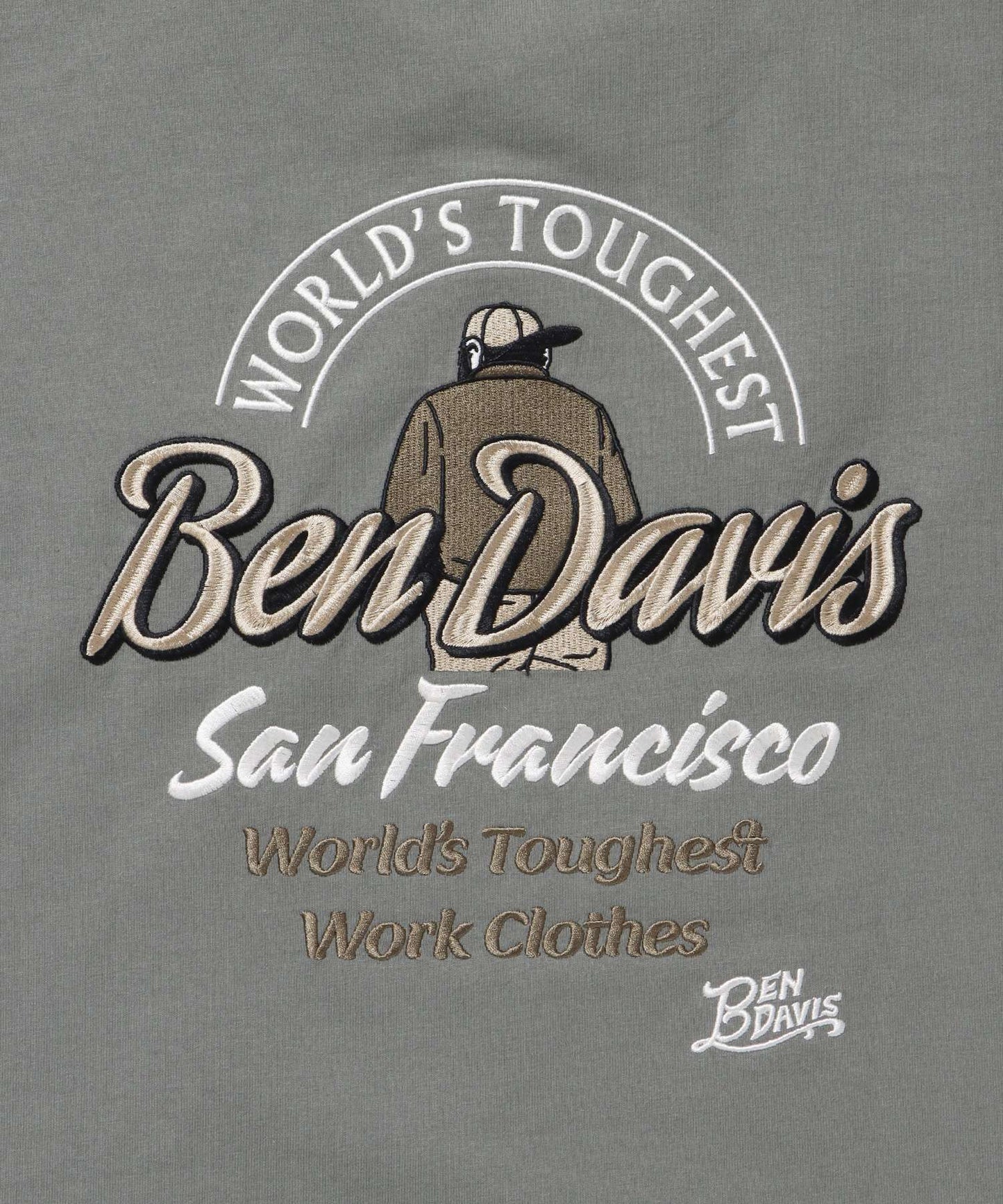 BD LABEL EMB TEE / Tシャツ クルーネック  ワンポイント シンプル ユニセックス グリーン