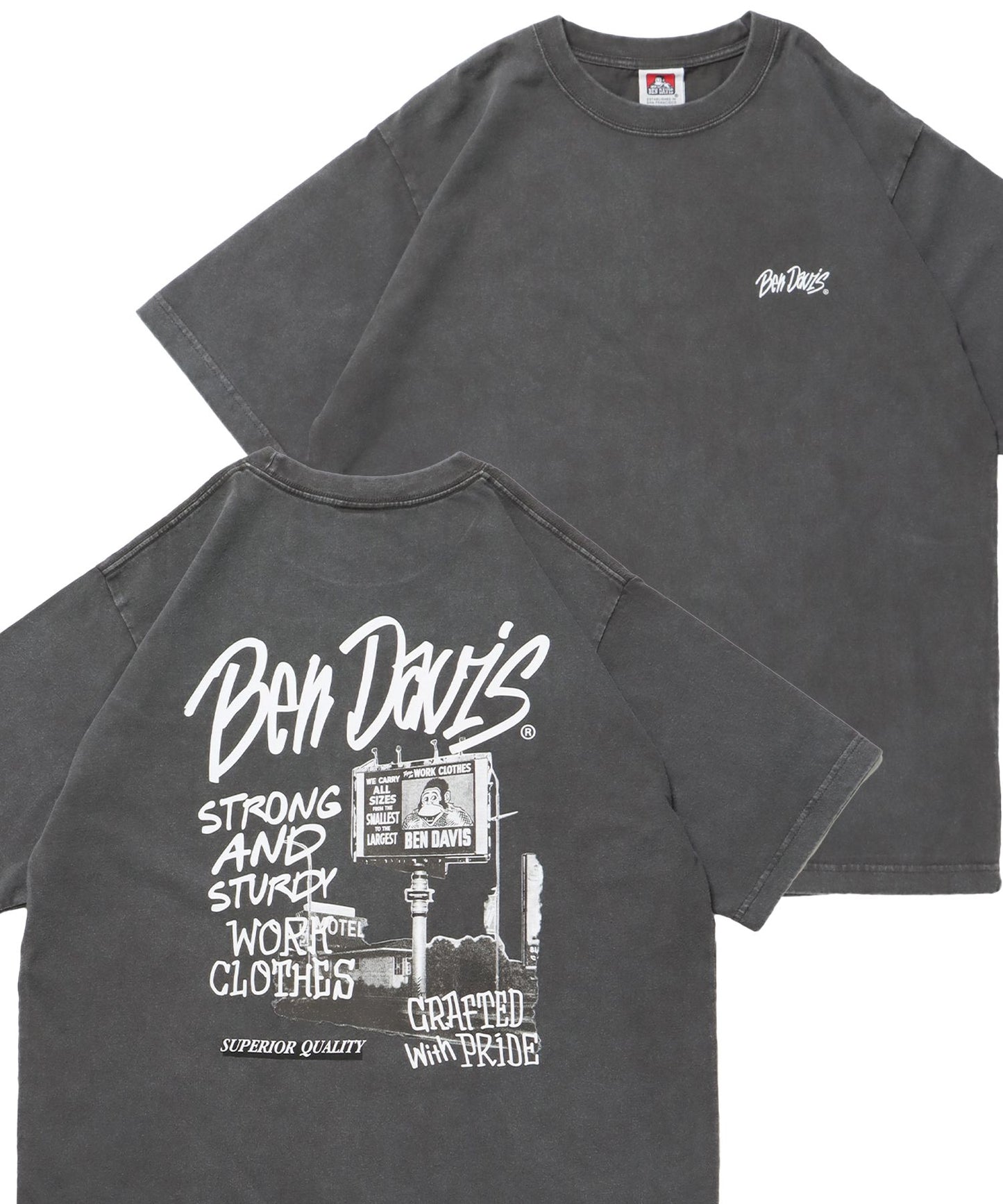 【BEN DAVIS（ベンデイビス）】ROADSIDE VNTG TEE(UF) ダークブラウン