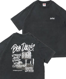 ROADSIDE VNTG TEE(UF) / Tシャツ クルーネック  ワンポイント シンプル ユニセックス 加工 ブラック