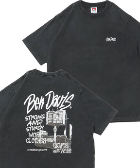 ROADSIDE VNTG TEE(UF) / Tシャツ クルーネック  ワンポイント シンプル ユニセックス 加工 ブラック