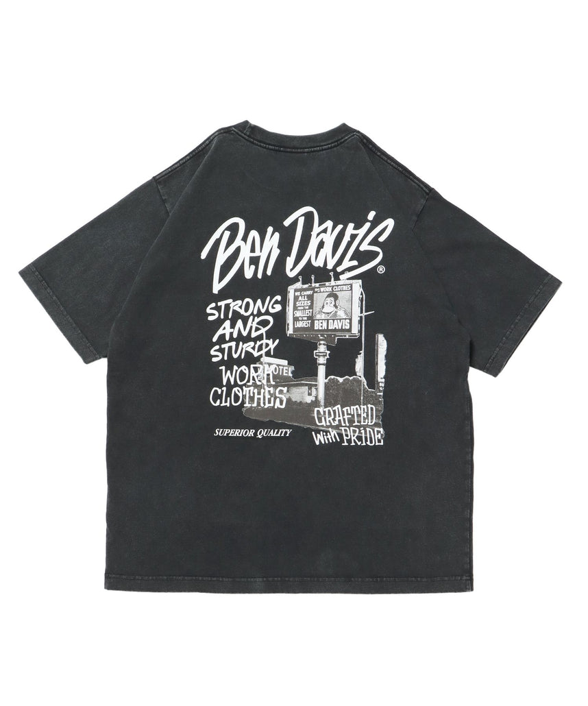 【BEN DAVIS（ベンデイビス）】ROADSIDE VNTG TEE(UF) ブラック
