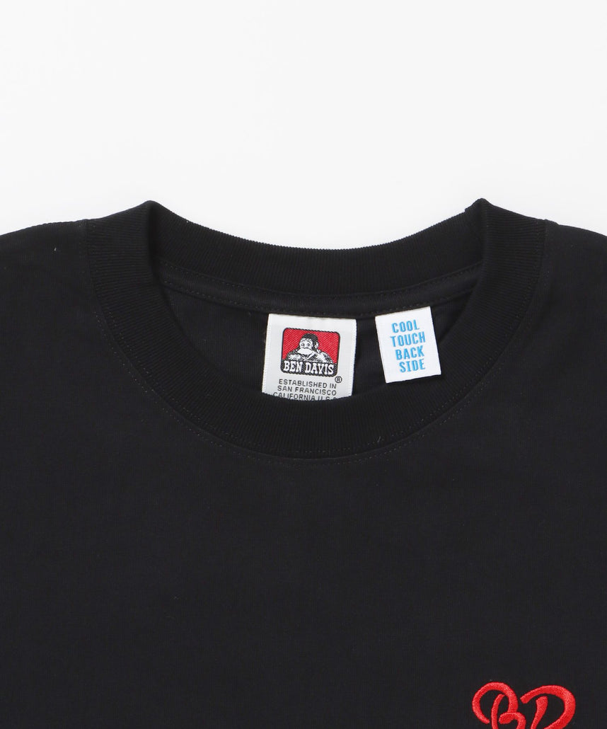 GORILLA EMB COOL TEE / Tシャツ 接触冷感 半袖 クルーネック ワンポイント 刺繍 ワンポイント ブラック