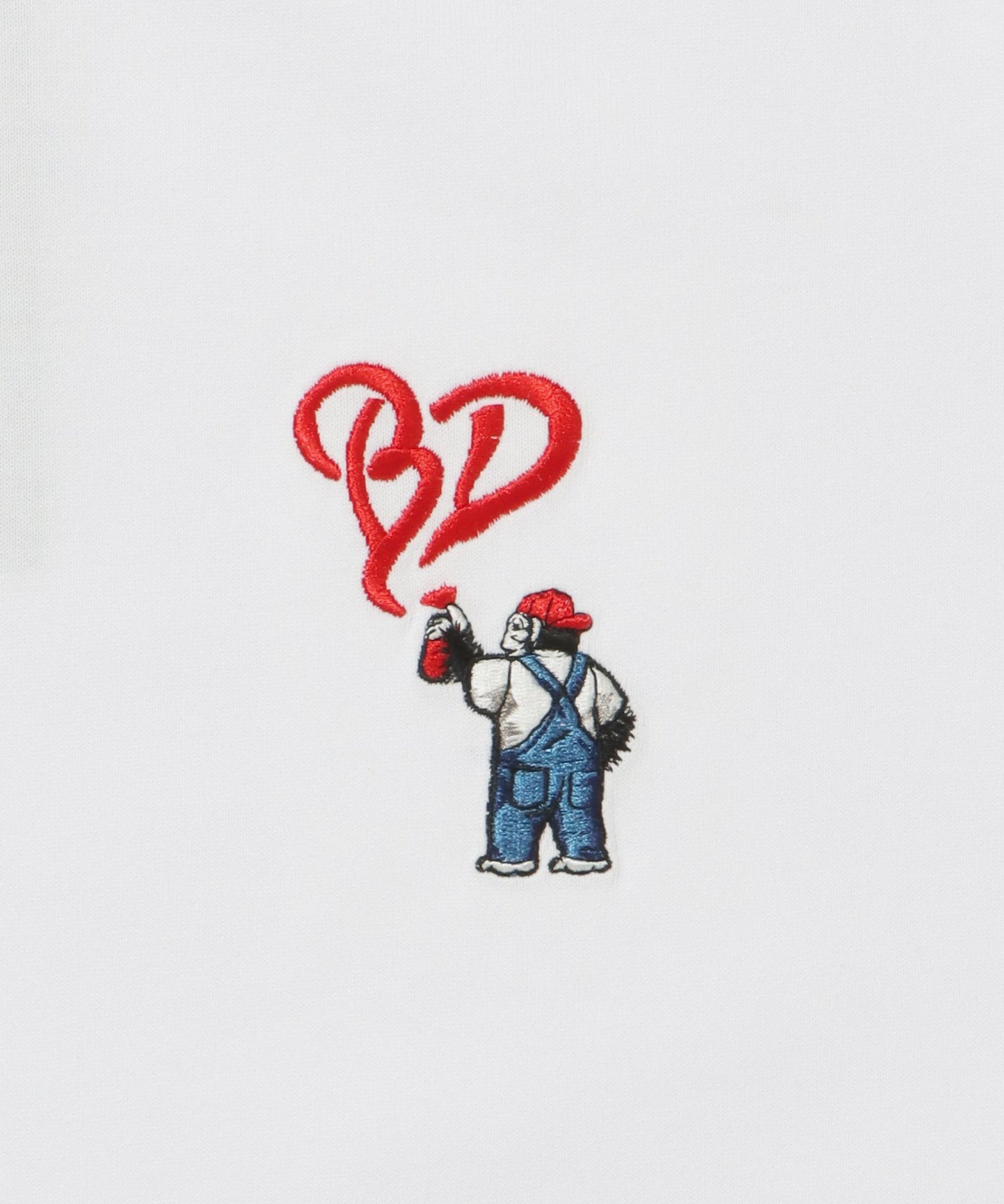 GORILLA EMB COOL TEE / Tシャツ 接触冷感 半袖 クルーネック ワンポイント 刺繍 ワンポイント ホワイト