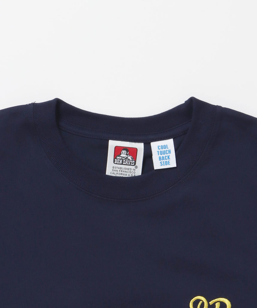 GORILLA EMB COOL TEE / Tシャツ 接触冷感 半袖 クルーネック ワンポイント 刺繍 ワンポイント ネイビー