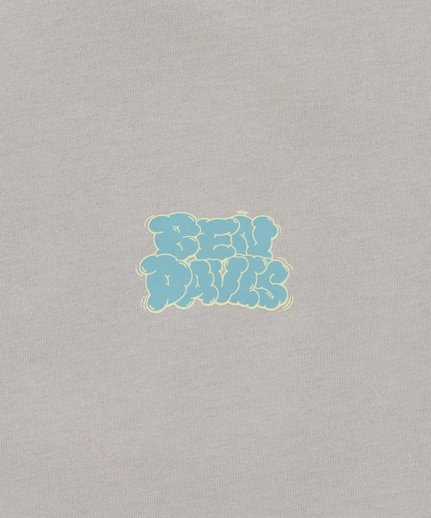 OVERLAP COOL TEE / Tシャツ 接触冷感 半袖 クルーネック ワンポイント 刺繍 ワンポイント ベージュ