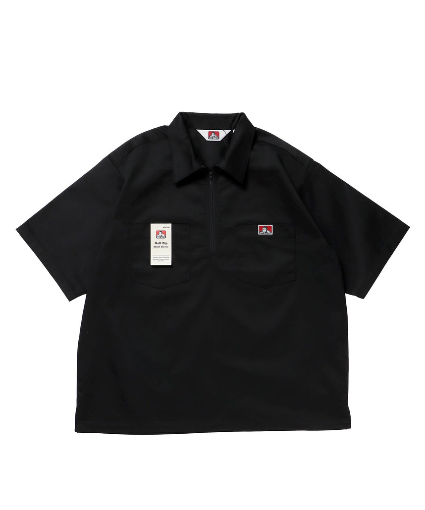 BEN DAVIS（ベンデイビス）】1/2ZIP S/S SHIRT ブラック – NAVAL