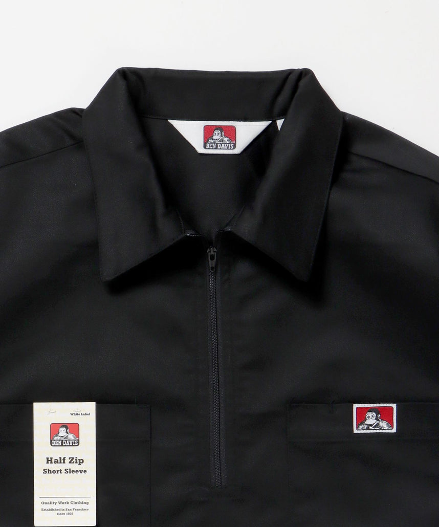 BEN DAVIS（ベンデイビス）】1/2ZIP S/S SHIRT ブラック – NAVAL