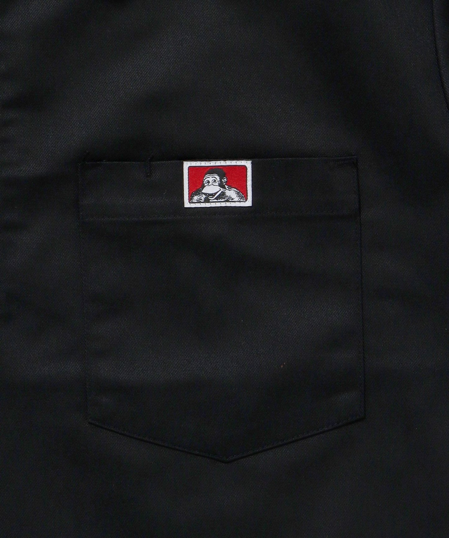 1/2ZIP S/S SHIRT / ハーフジップ シャツ 半袖 クルーネック ワンポイント ピス ワンポイント 【セットアップ着用可能】 ブラック