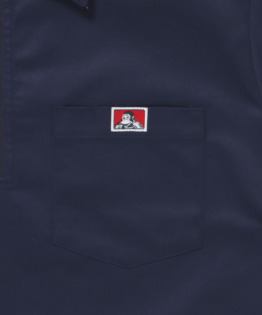 BEN DAVIS（ベンデイビス）】1/2ZIP S/S SHIRT ネイビー – NAVAL
