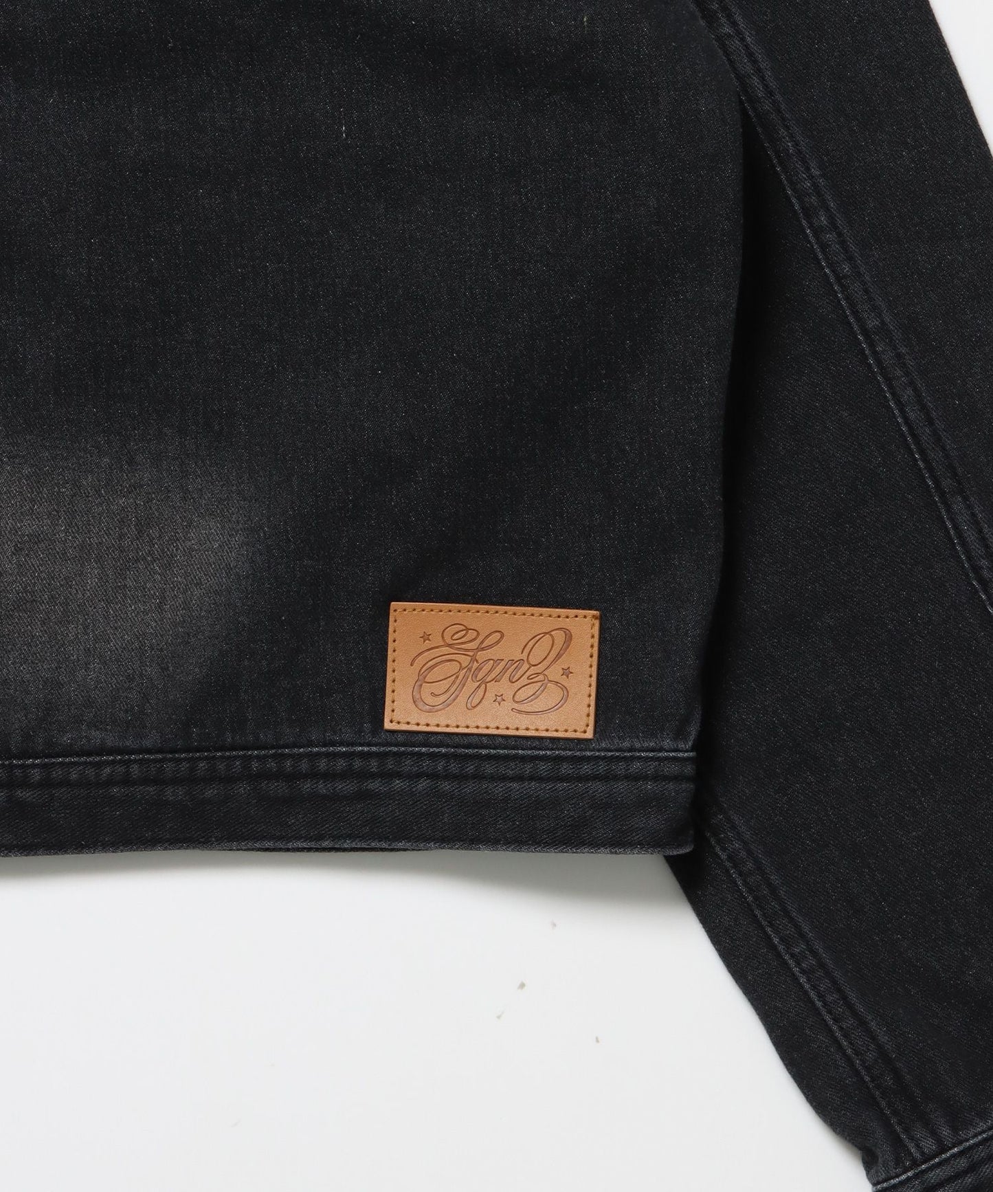 ※WEB限定 / ロールアップスタッズデニム / sqnz star roll-up denim ブラック