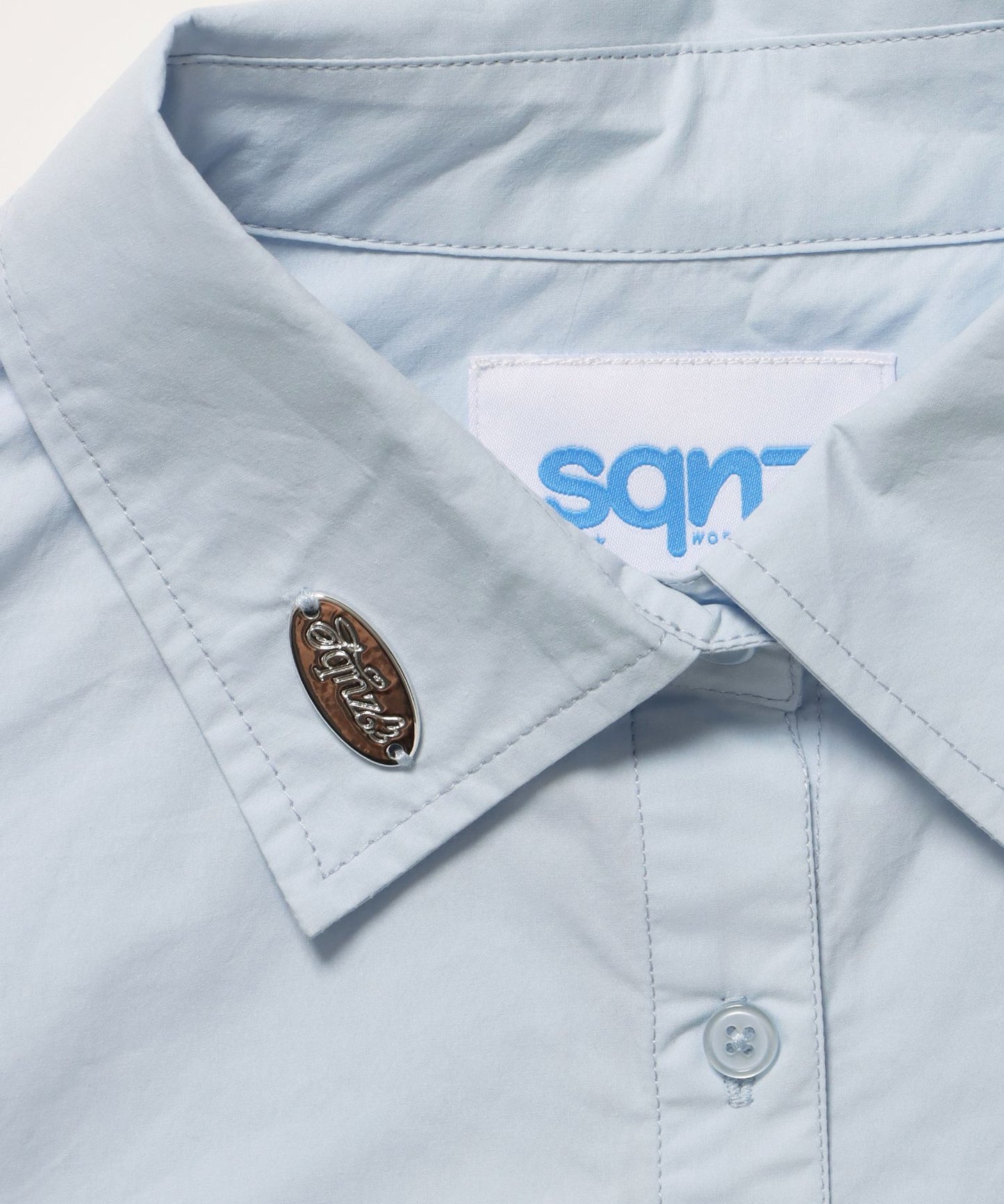 ※WEB限定 / レディースクロップドシャツ / sqnz cropped shirts ライトブルー