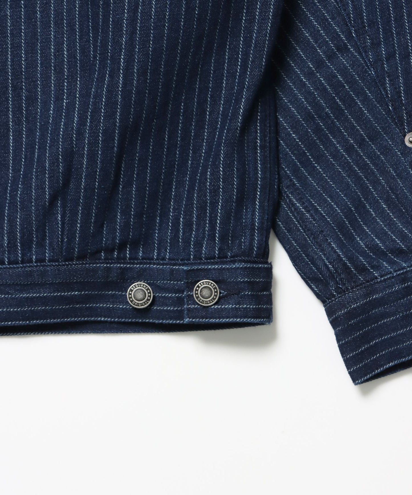 sqnz double pocket zip denim / デニム リジッド ジャケット 刺繍 レザーパッチ ダブルジップ 短丈 ネイビー