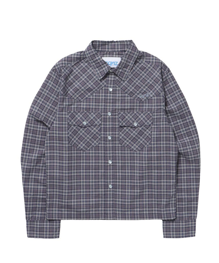 sqnz（エスキュンズ）】ウエスタンチェックロングスリーブシャツ