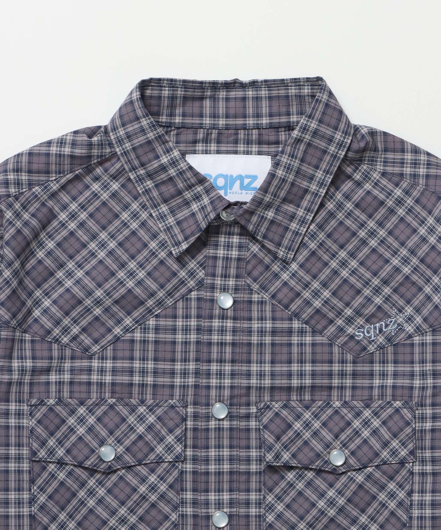 ※WEB限定 / ウエスタン長袖シャツ / sqnz western l/s shirts ネイビー