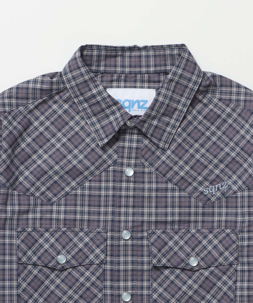 ※WEB限定 / ウエスタン長袖シャツ / sqnz western l/s shirts ネイビー