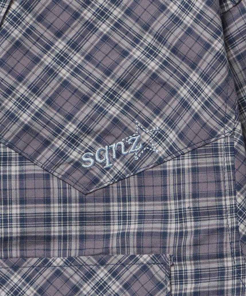 ※WEB限定 / ウエスタン長袖シャツ / sqnz western l/s shirts ネイビー