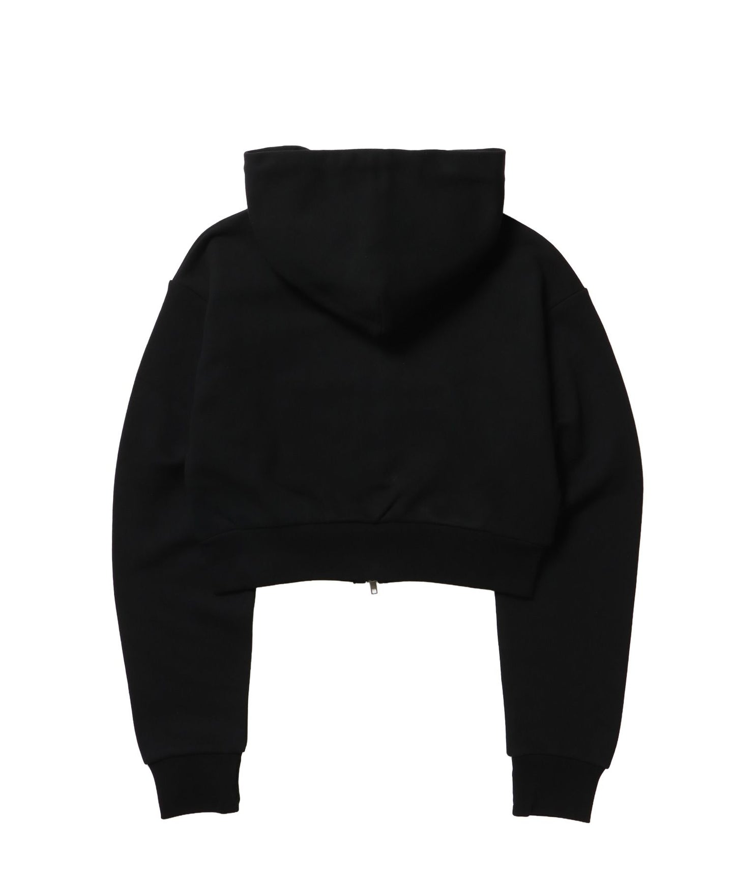 sqnz rhinestone & eyelet zip p/k / ジップパーカー スタッズ ハトメ ラインストーン フーディ 短丈 裏毛 【セットアップ着用可能】 ブラック