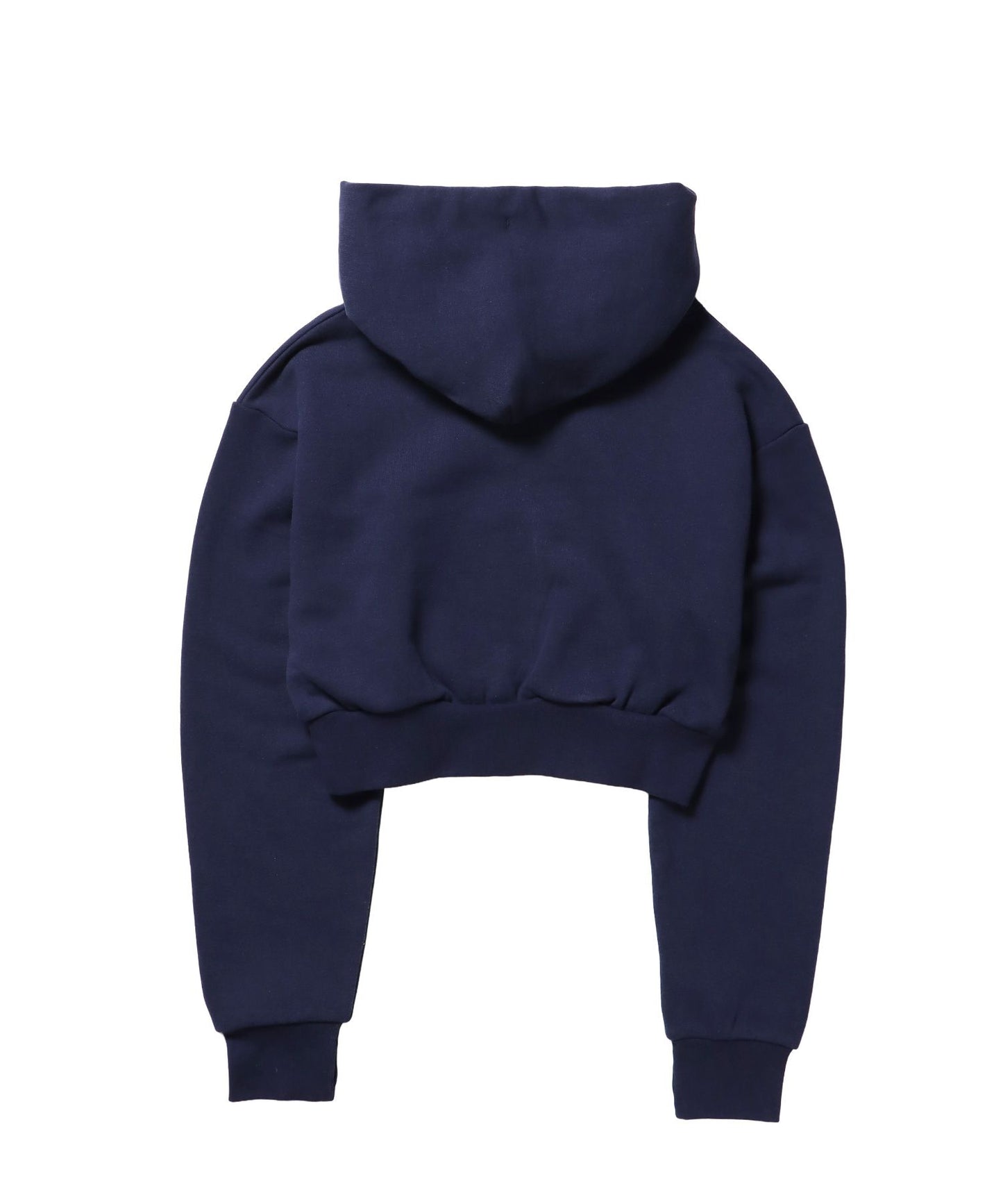 sqnz rhinestone & eyelet zip p/k / ジップパーカー スタッズ ハトメ ラインストーン フーディ 短丈 裏毛 【セットアップ着用可能】 ダークネイビー