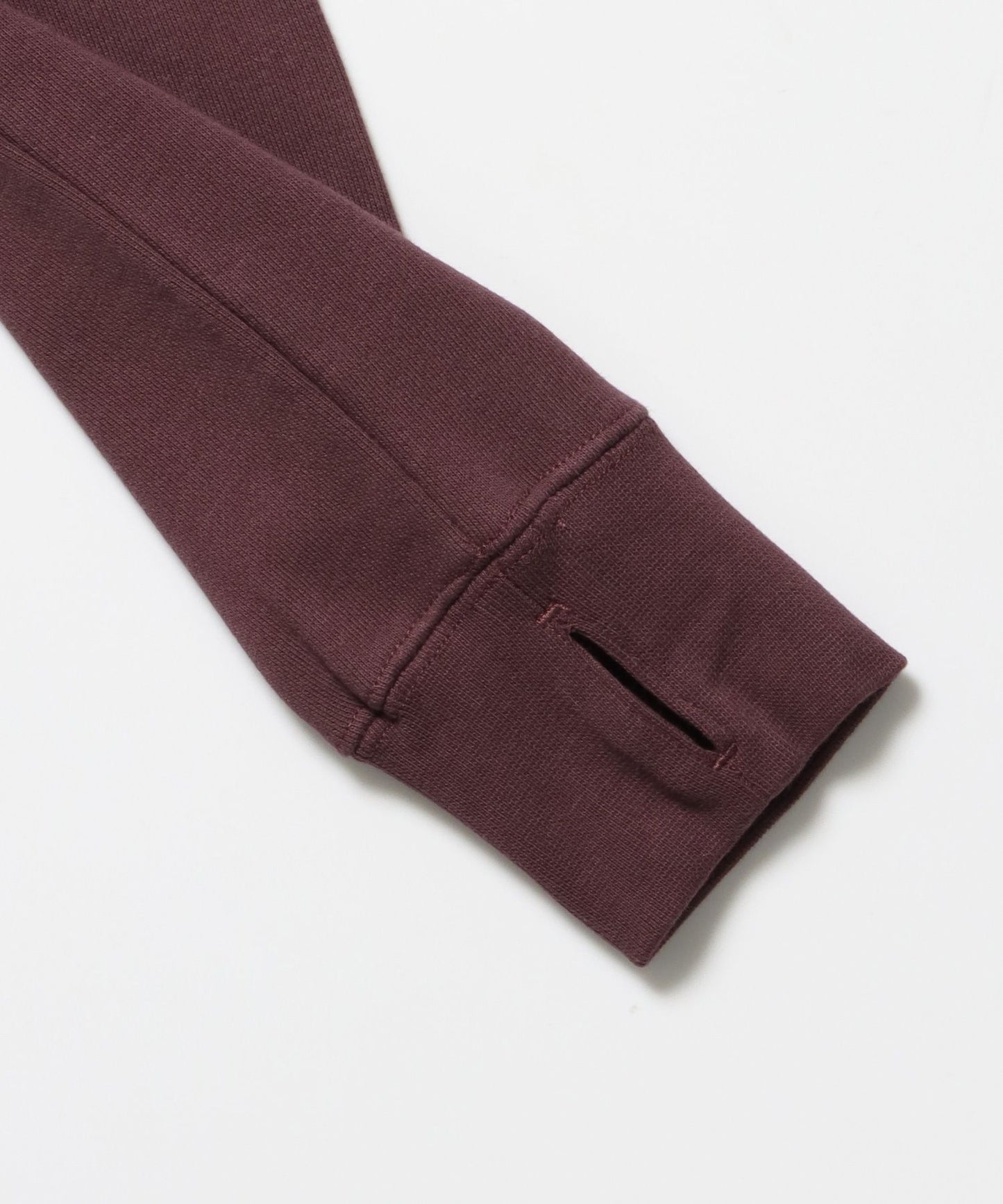 sqnz off shoulder zip p/k / オフショルダー ダブルジップ スウェット 裏毛 ワンポイント サムホール プリント モカ