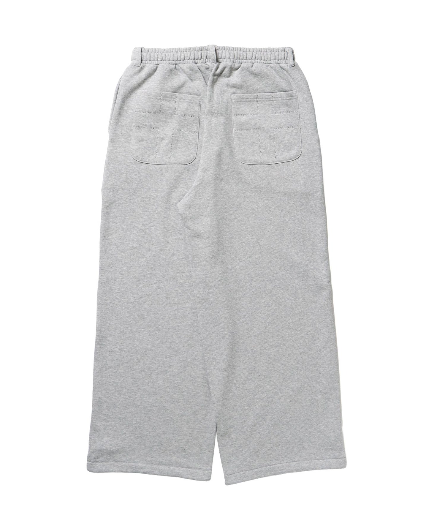 sqnz rhinestone & eyelet sweat pants / ラインストーン スウェットパンツ 裏毛 ハトメ ポケット 【セットアップ着用可能】 グレー