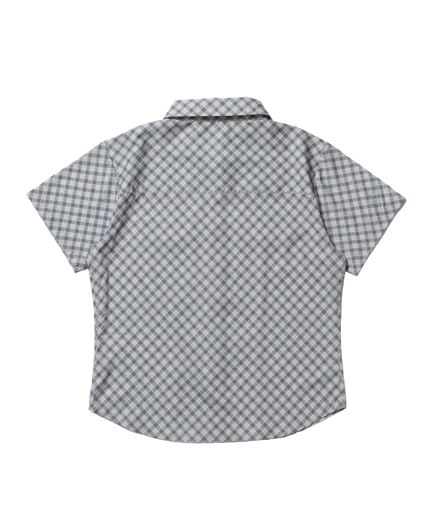 ※WEB限定 / レディースコンパクトチェックシャツ / sqnz double pocket compact check shirts アイボリー