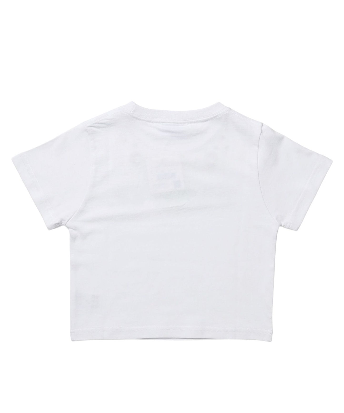 ※WEB限定 / ぼかしロゴ半袖ピチT / sqnz eyelet babe tee ホワイト