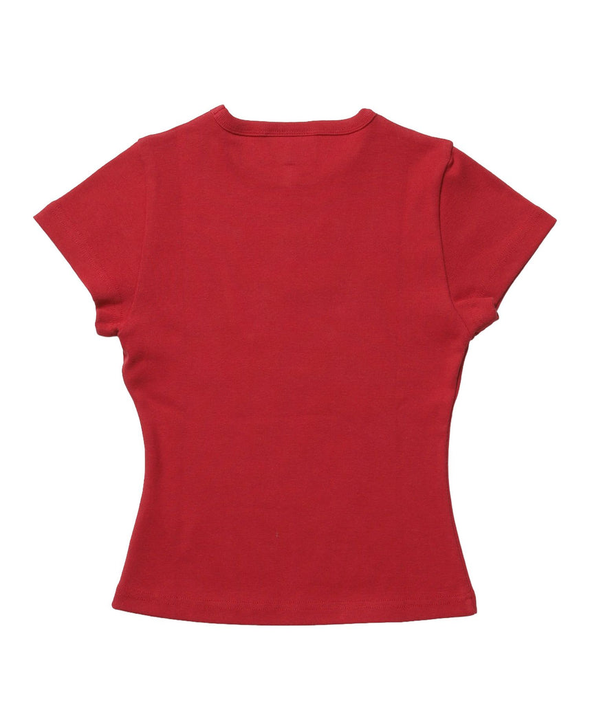 ※WEB限定 / 文字プリントレディースコンパクトT / sqnz programming pt compact tee レッド