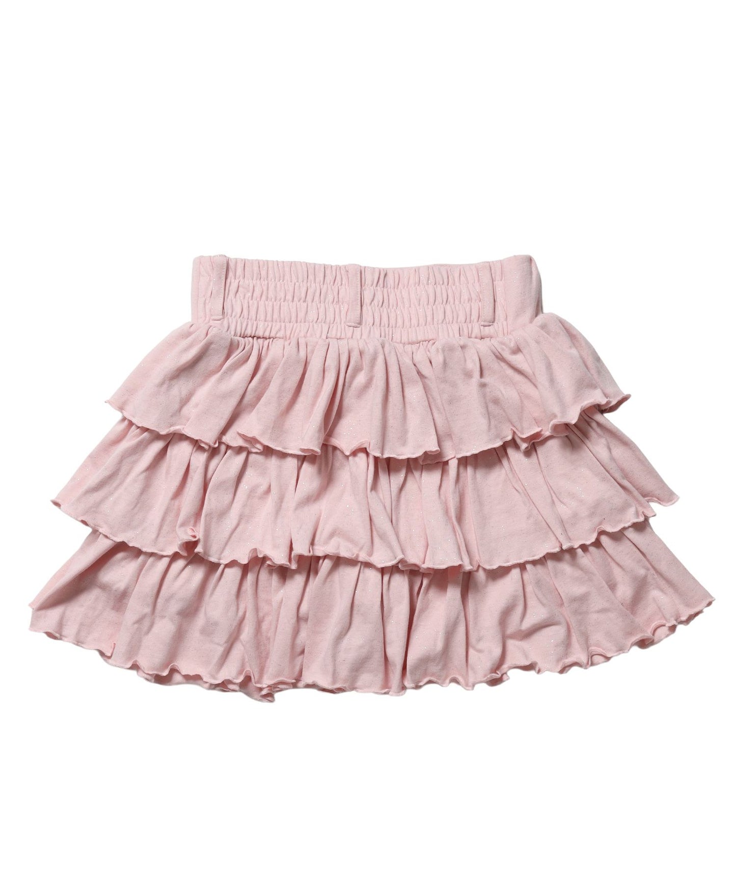 ※WEB限定 / レディースグリッターフリルミニスカート / sqnz glitter tiered skirt ライトピンク