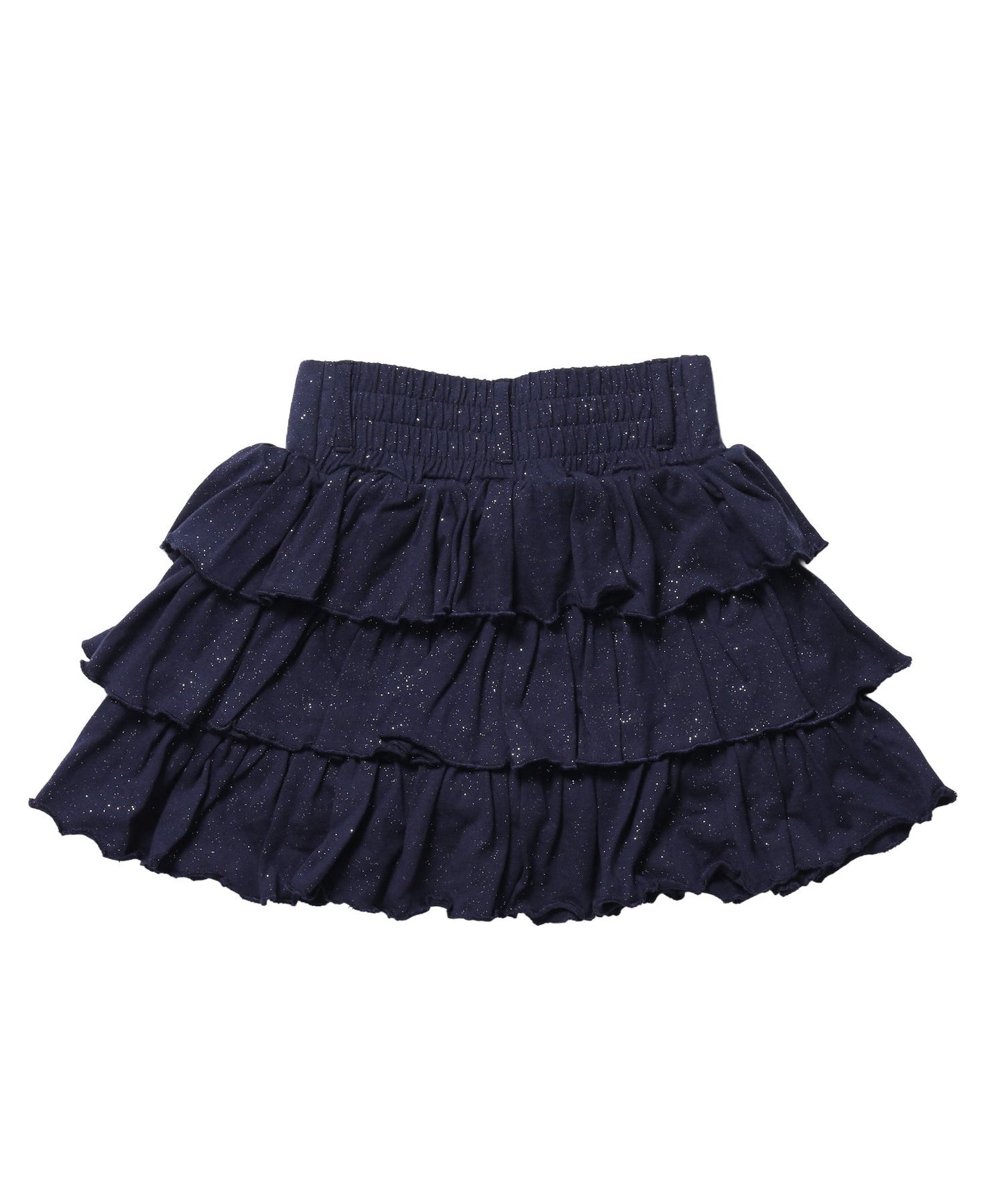 ※WEB限定 / レディースグリッターフリルミニスカート / sqnz glitter tiered skirt ダークネイビー
