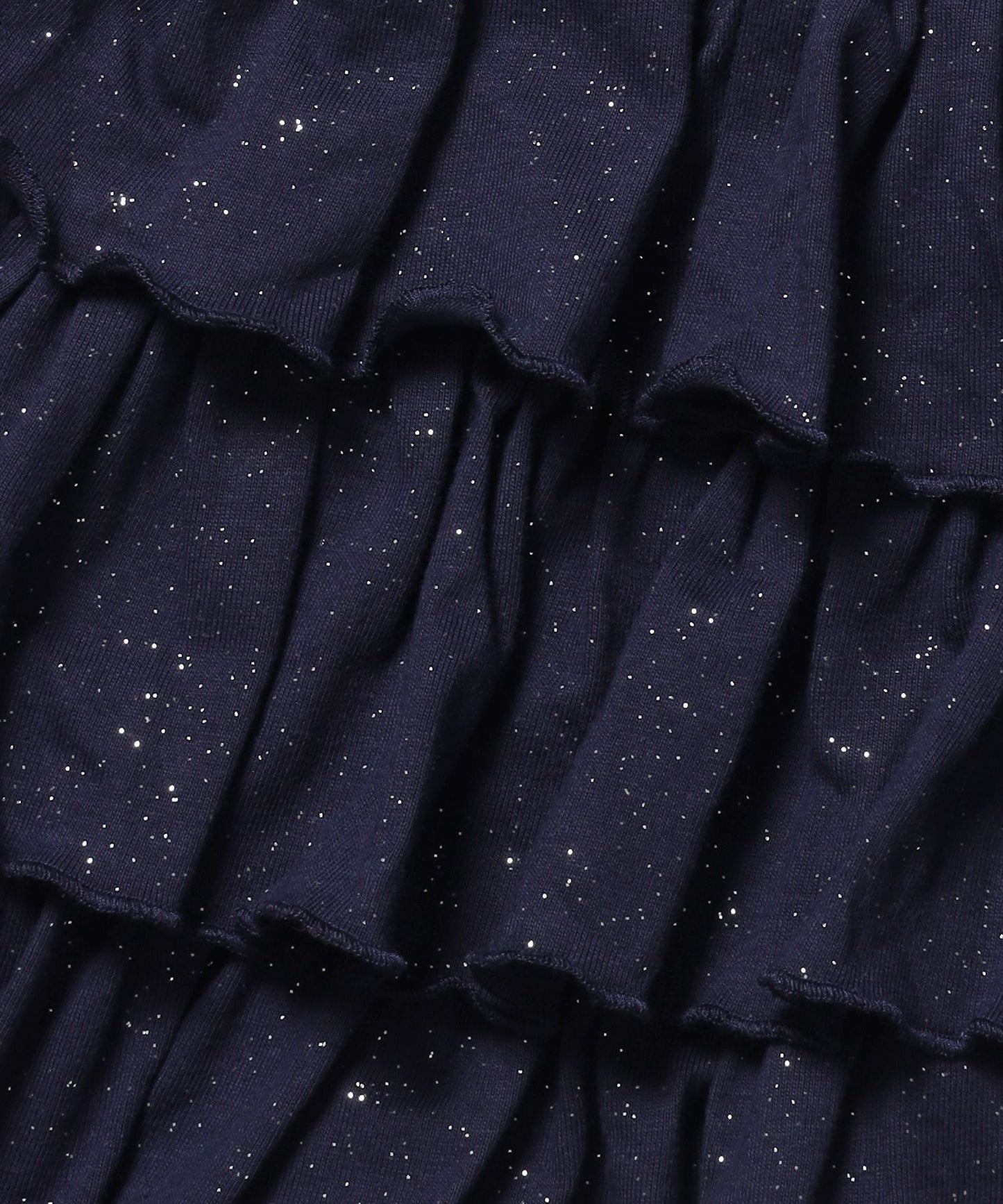 ※WEB限定 / レディースグリッターフリルミニスカート / sqnz glitter tiered skirt ダークネイビー