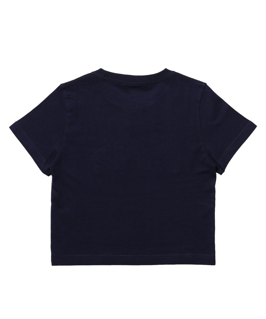 ※WEB限定 / スターロゴ半袖Tシャツ / sqnz star logo checkered applique tee ダークネイビー
