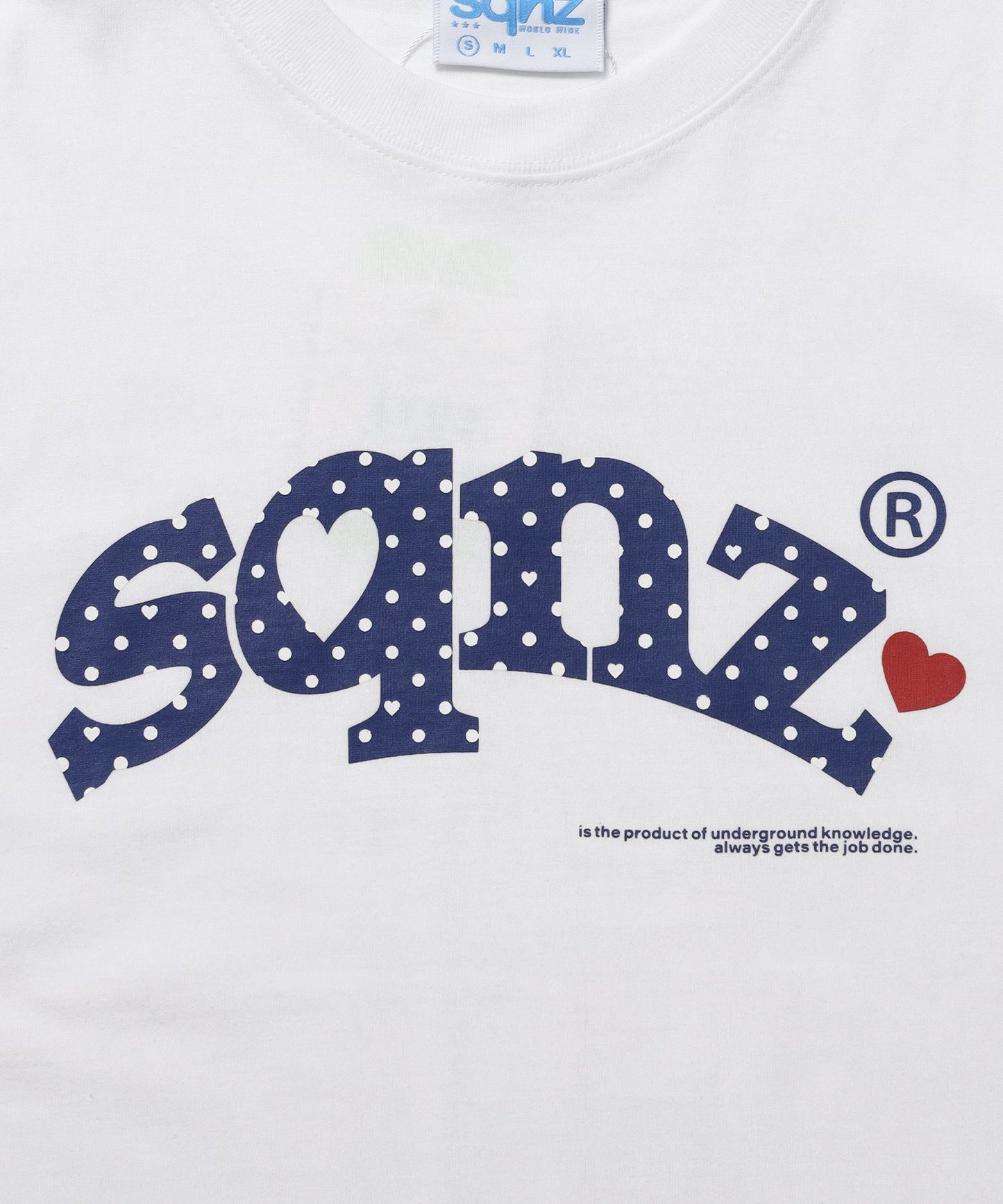 ≪予約商品≫※WEB限定 / ドットロゴ半袖Tシャツ / sqnz heart dot logo pt tee ホワイト