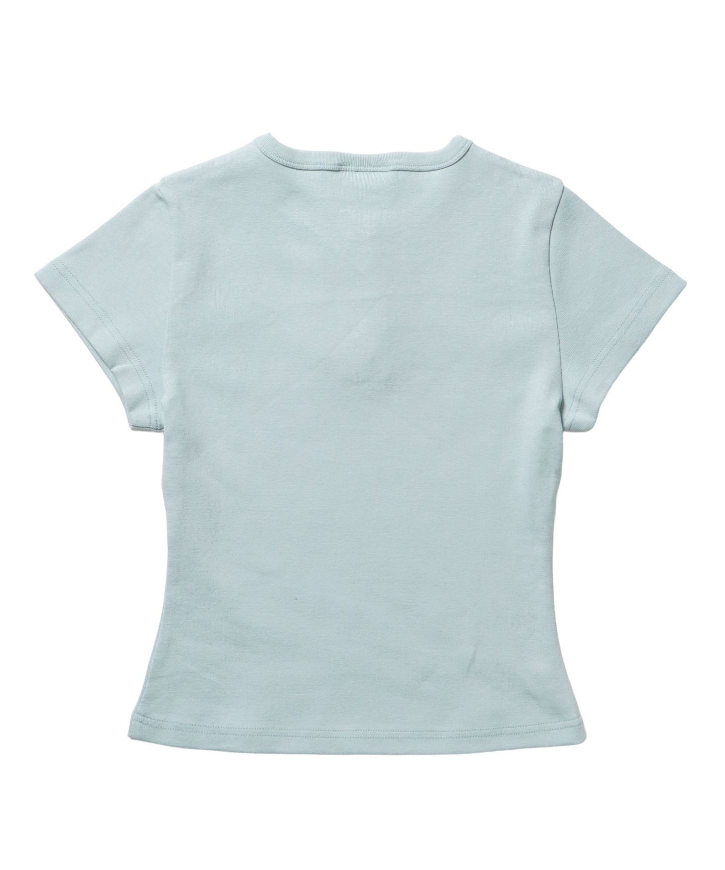 sqnz union Jack henley tee / レディース Tシャツ 半袖 ヘンリーネック スタッズ ユニオンジャックライトブルー