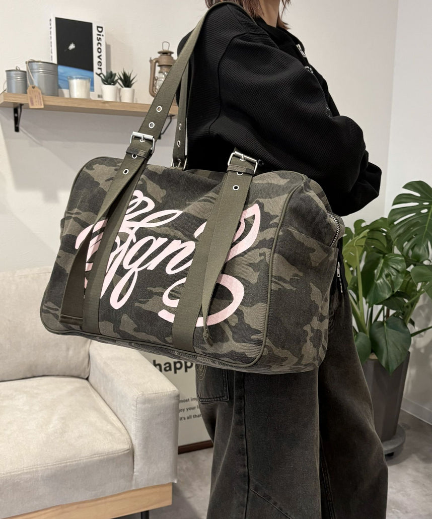 sqnz vintage boston bag / スクール ボストン バック アジャスター 迷彩柄 柄80