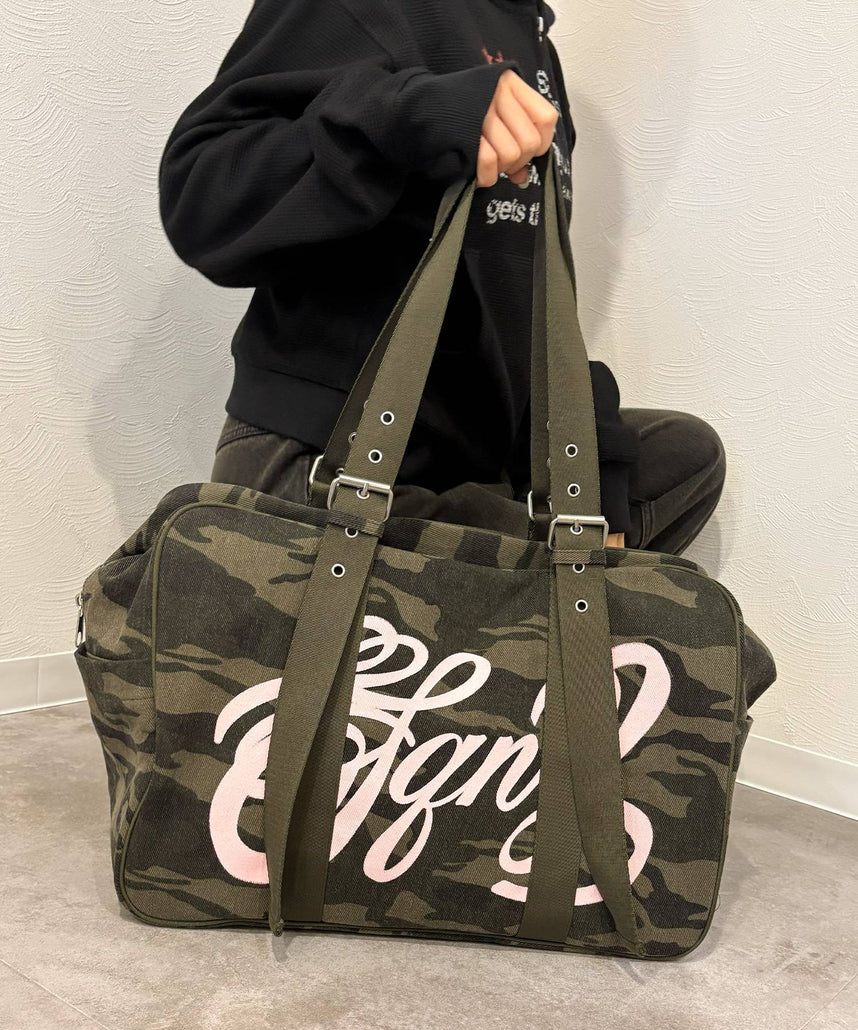 sqnz vintage boston bag / スクール ボストン バック アジャスター 迷彩柄 柄80