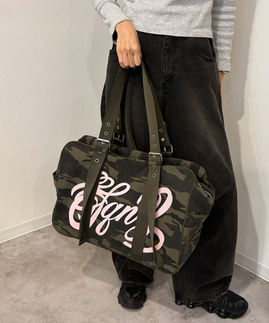 sqnz vintage boston bag / スクール ボストン バック アジャスター 迷彩柄 柄80
