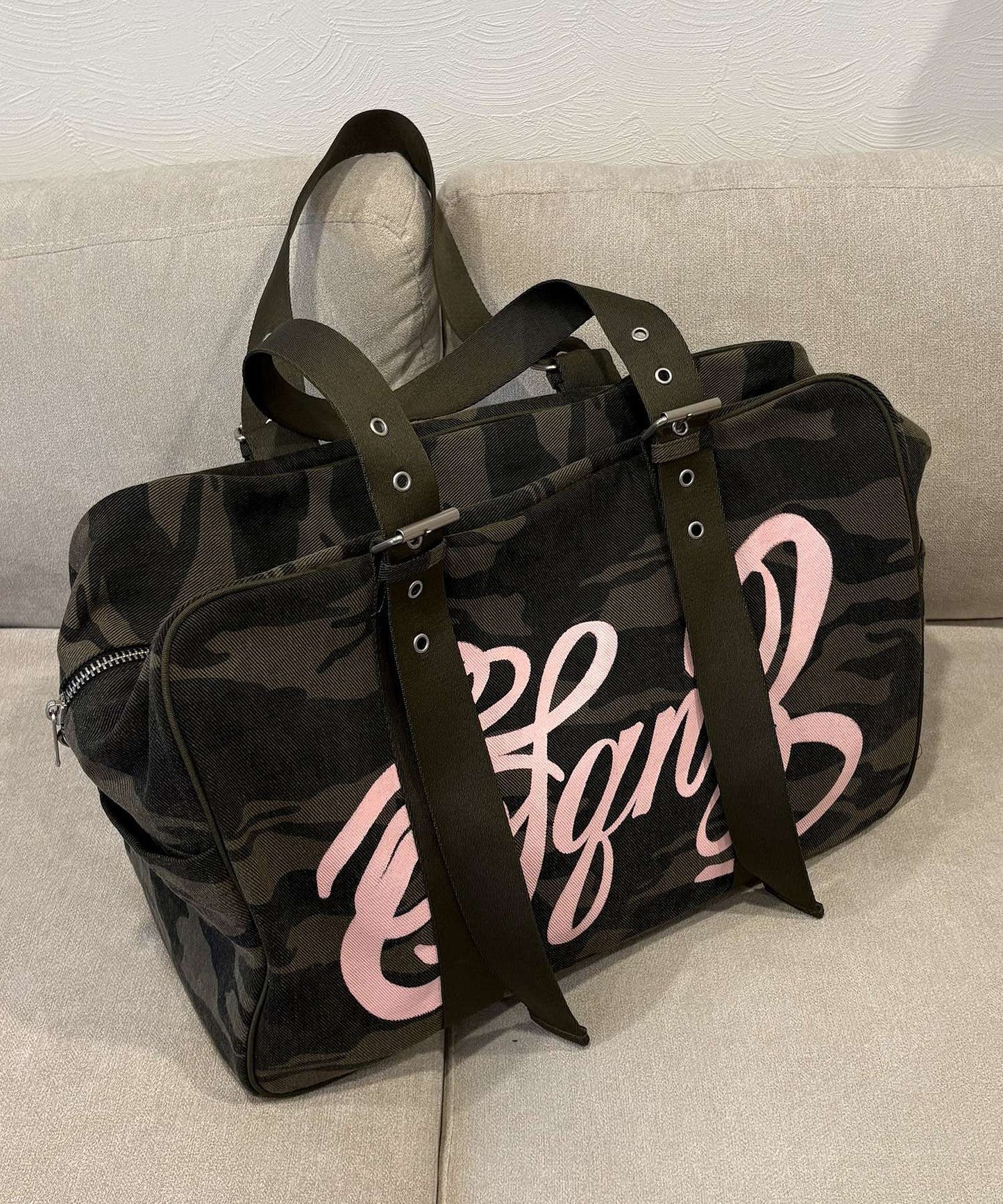 sqnz vintage boston bag / スクール ボストン バック アジャスター 迷彩柄 柄80