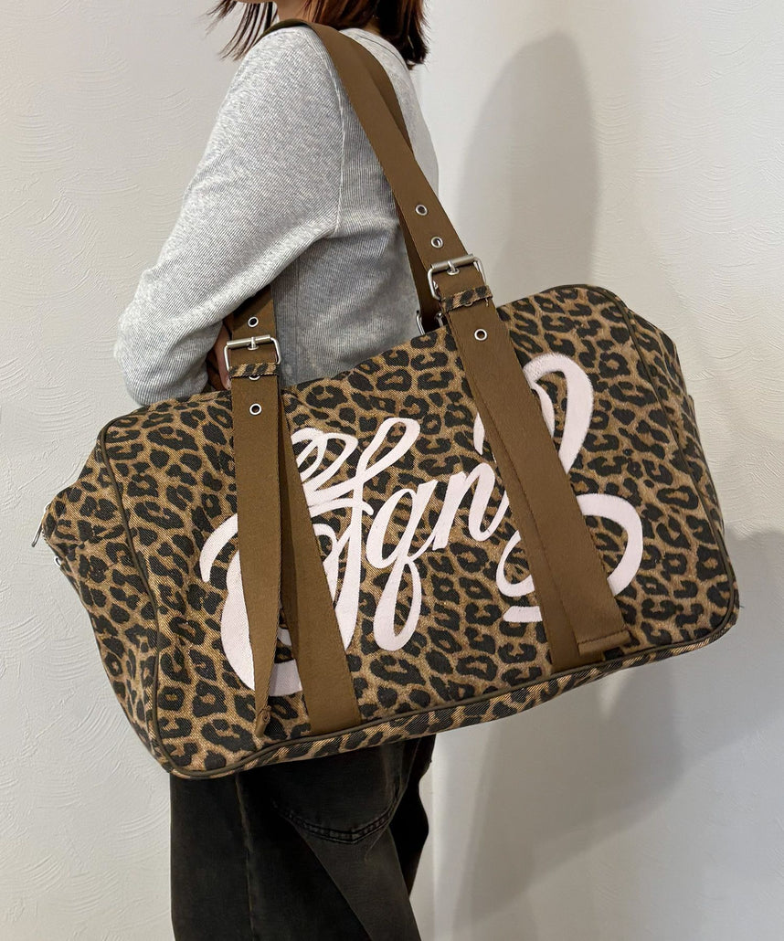 sqnz vintage boston bag / スクール ボストン バック アジャスター レオパード柄 柄81