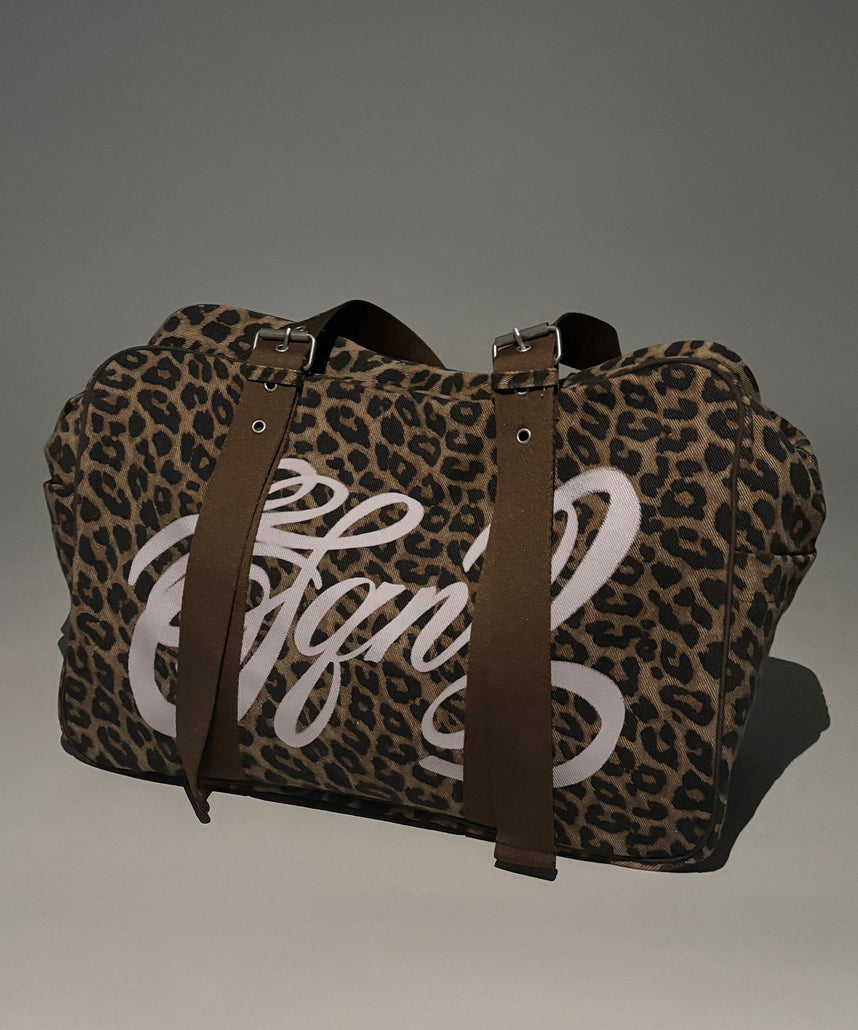 sqnz vintage boston bag / スクール ボストン バック アジャスター レオパード柄 柄81