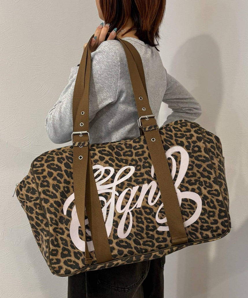 【sqnz（エスキュンズ）】sqnz vintage boston bag / スクール ボストン バック アジャスター チェック 迷彩 ヒョウ柄 柄81