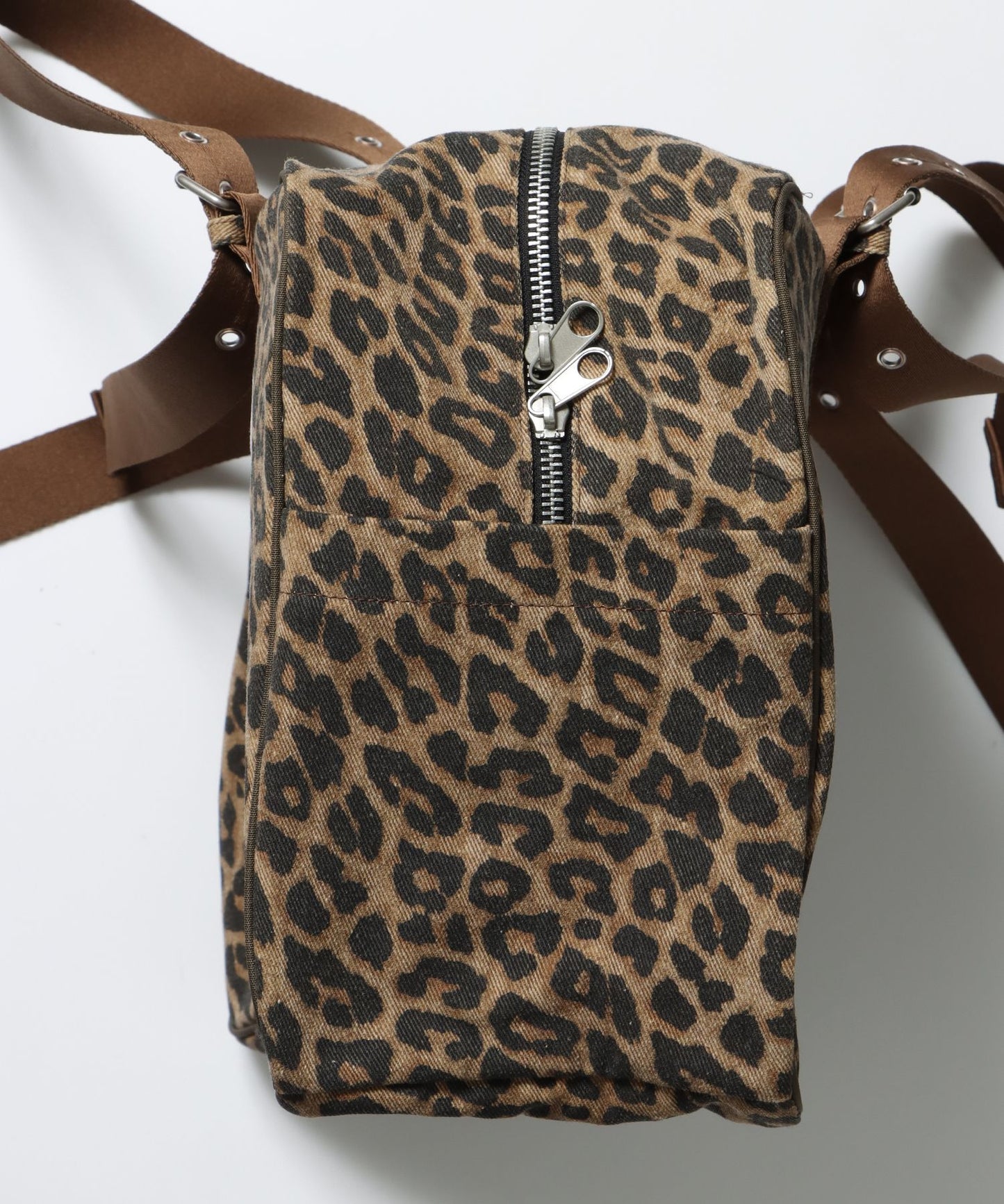 sqnz vintage boston bag / スクール ボストン バック アジャスター レオパード柄 柄81