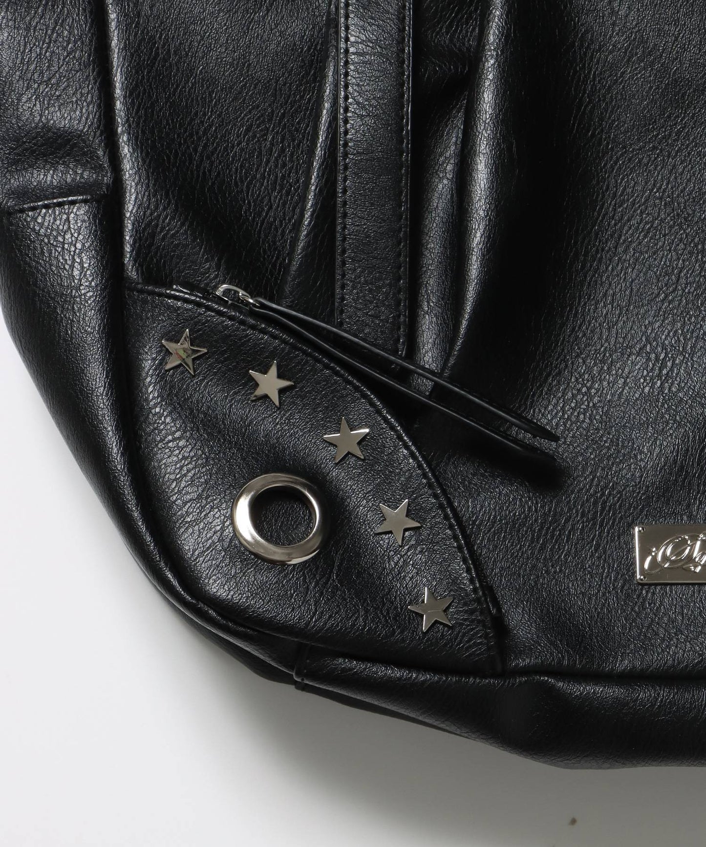 sqnz star eylet bag / フェイクレザー フェイクスウェード バック アジャスター ハンドバック ハトメ