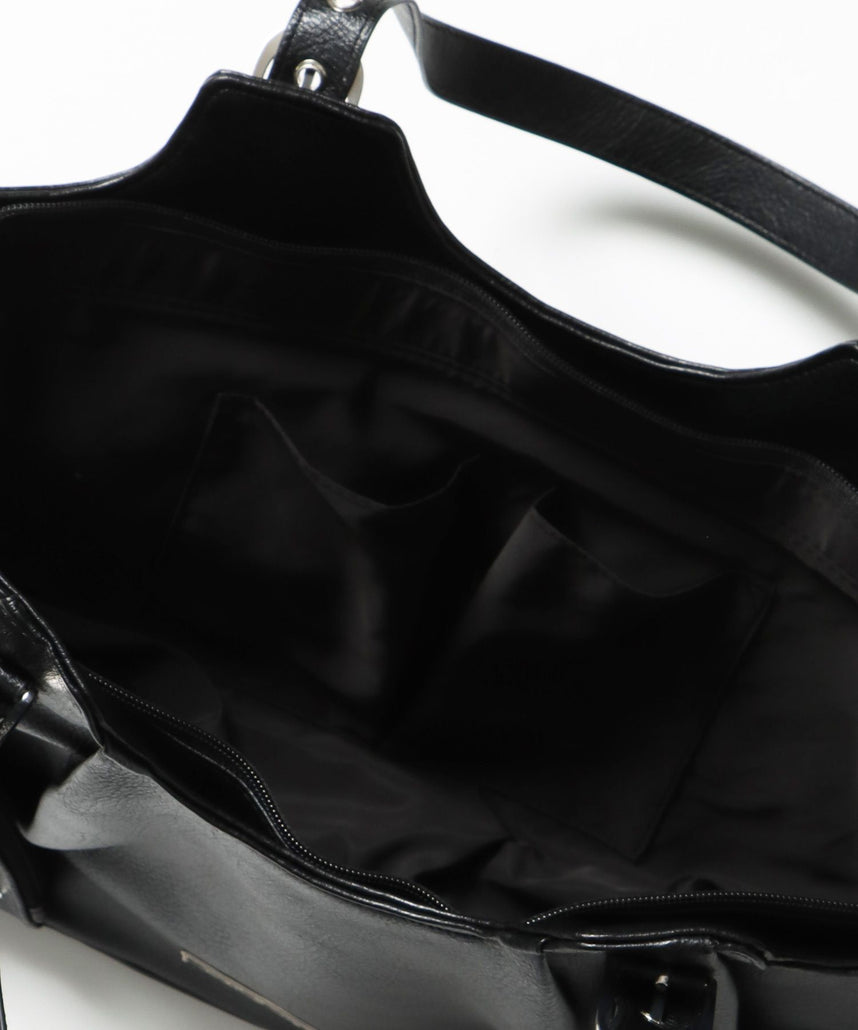 sqnz star eylet bag / フェイクレザー フェイクスウェード バック アジャスター ハンドバック ハトメ