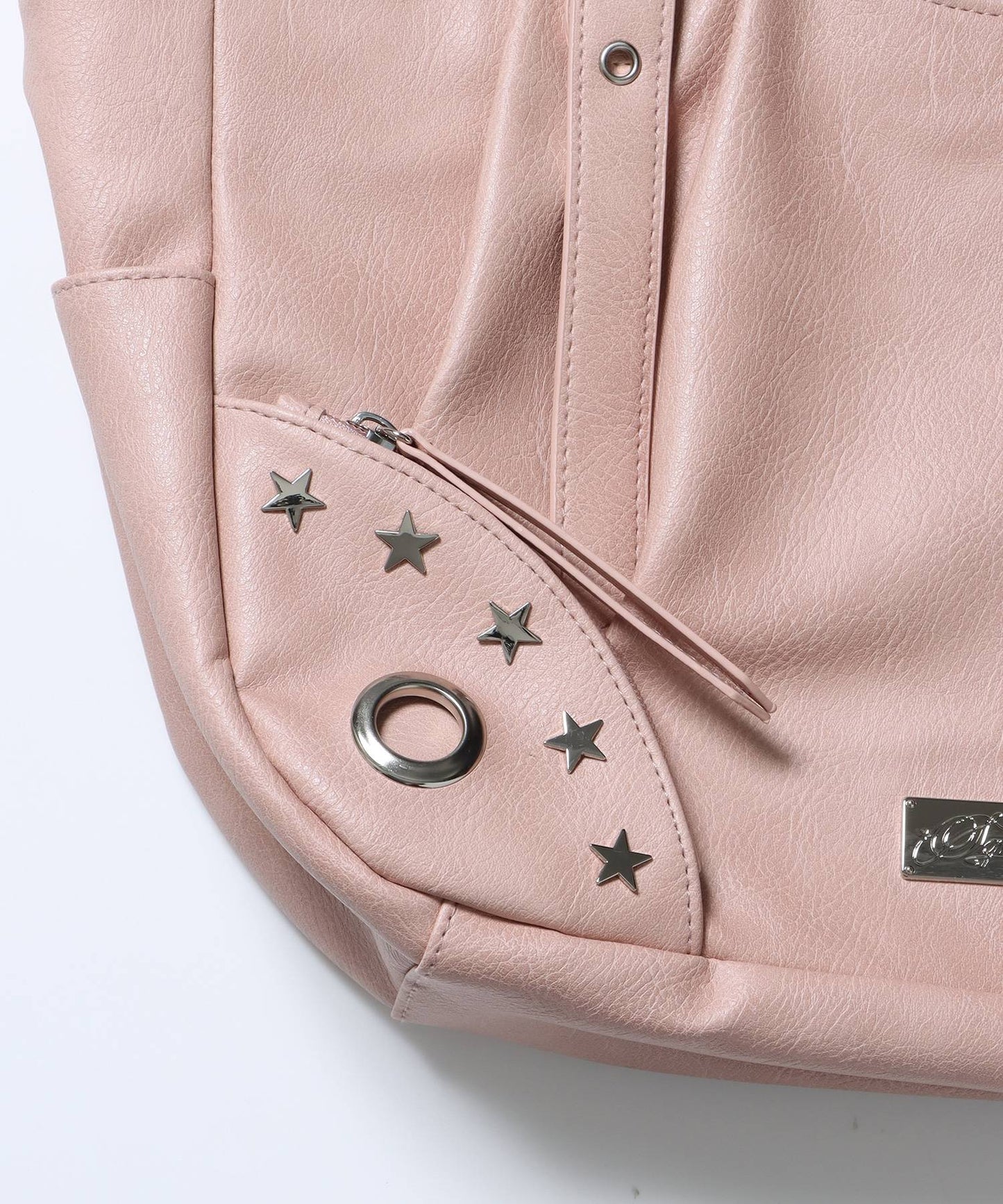 sqnz star eylet bag / フェイクレザー フェイクスウェード バック アジャスター ハンドバック ハトメ