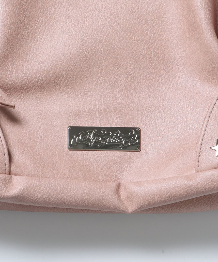 sqnz star eylet bag / フェイクレザー フェイクスウェード バック アジャスター ハンドバック ハトメ