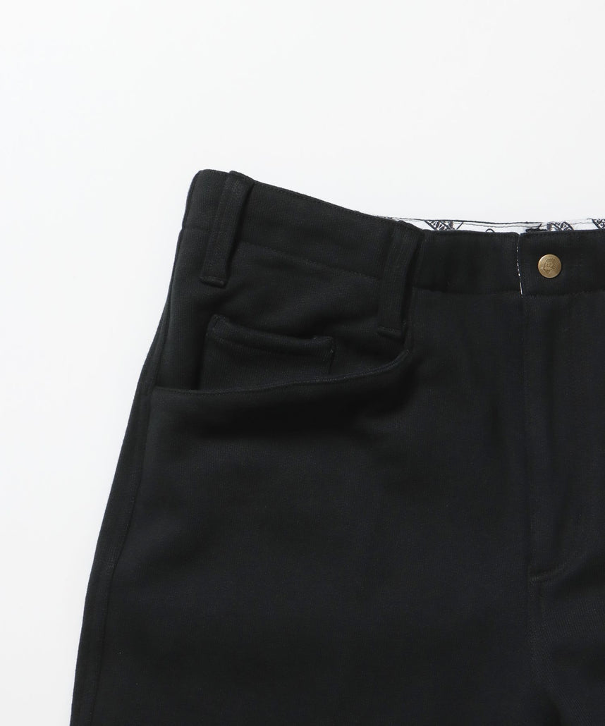 90TH H.SWEAT EXTRA WIDE PANTS / エクストラワイド スウェット パンツ ヘビーウエイト 裏毛 ドローストリング ≪セットアップ対応≫ ブラック