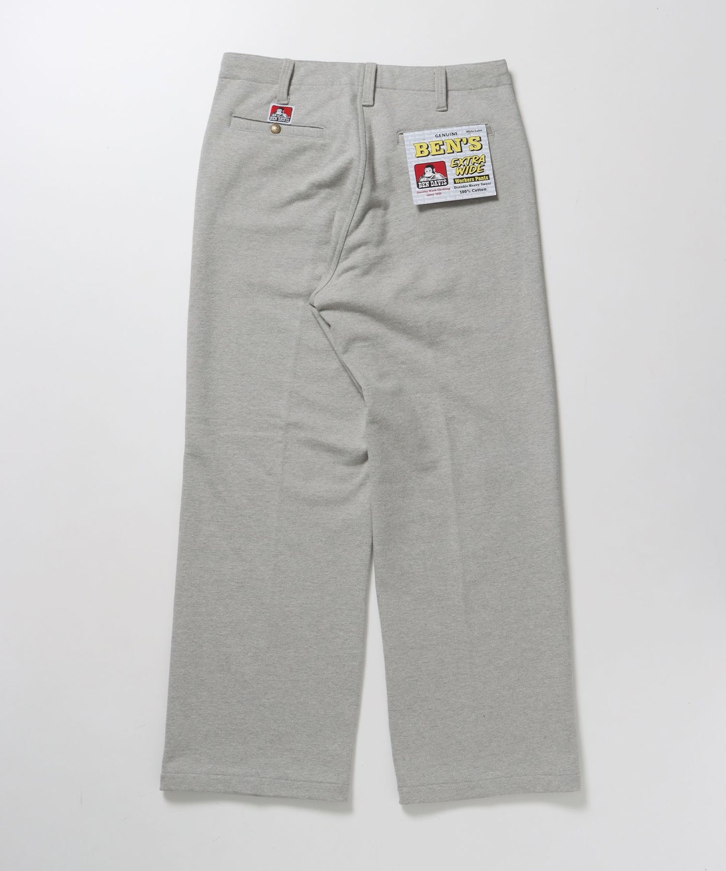 【BEN DAVIS（ベンデイビス）】90TH H.SWEAT EXTRA WIDE PANTS / エクストラワイド スウェット パンツ ヘビーウエイト 裏毛 ドローストリング ≪セットアップ対応≫ グレー