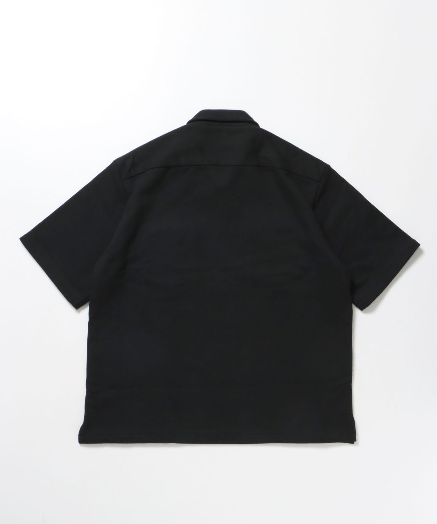 【BEN DAVIS（ベンデイビス）】90TH H.SWEAT S/S 1/2 ZIP SHIRT / ヘビーウェイト 半袖 ハーフジップ 裏毛 ワンポイント ≪セットアップ対応≫ ブラック