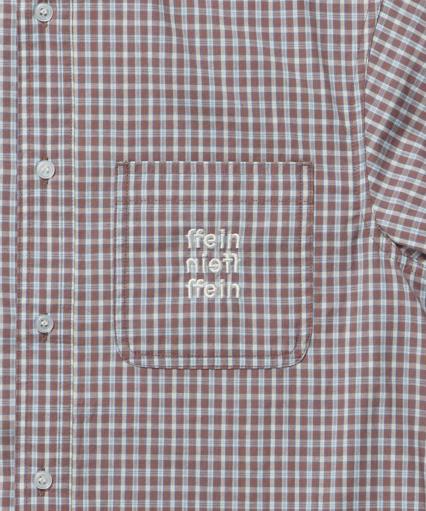 アソートワンポイントボックス長袖シャツ / シャツ レギュラーカラー 長袖 ワンポイント 刺繍 レイヤード ポケット パープル