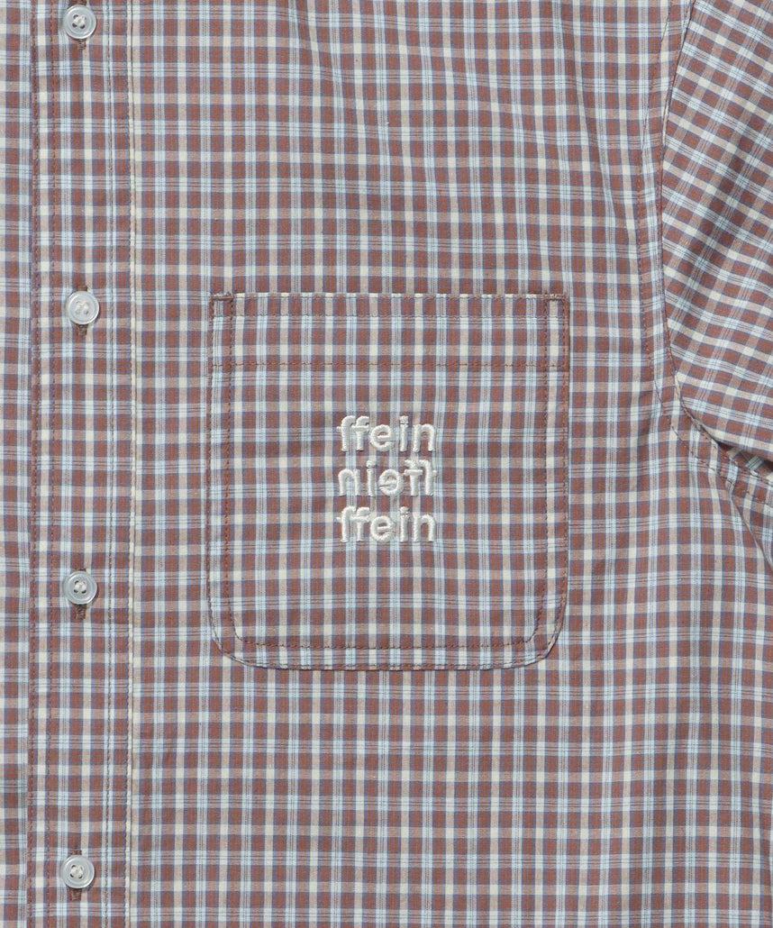 アソートワンポイントボックス長袖シャツ / シャツ レギュラーカラー 長袖 ワンポイント 刺繍 レイヤード ポケット パープル